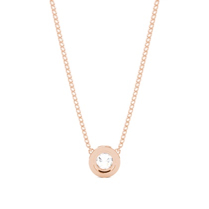 Rose Gold Solitaire Pendants