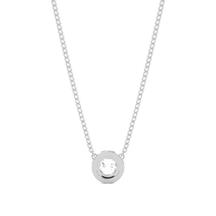 Diamant Kreis Anhänger in einer Krappenfassung