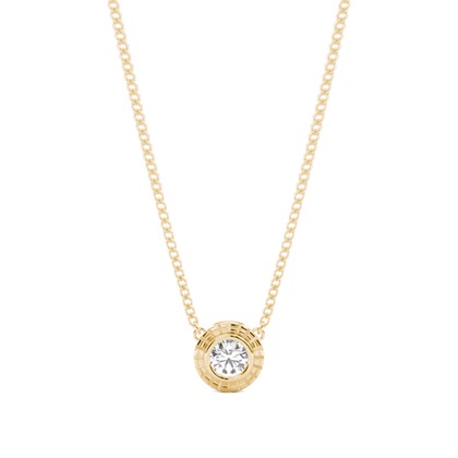 Yellow Gold Solitaire Pendant