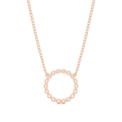 Diamant Kreis Anhänger in einer Krappenfassung