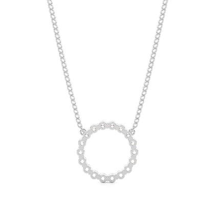 Diamant Kreis Anhänger in einer Krappenfassung