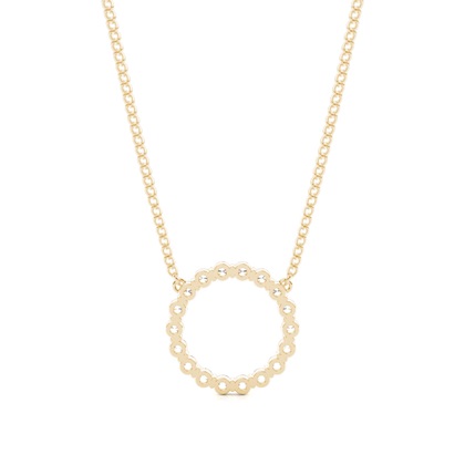 Diamant Kreis Anhänger in einer Krappenfassung