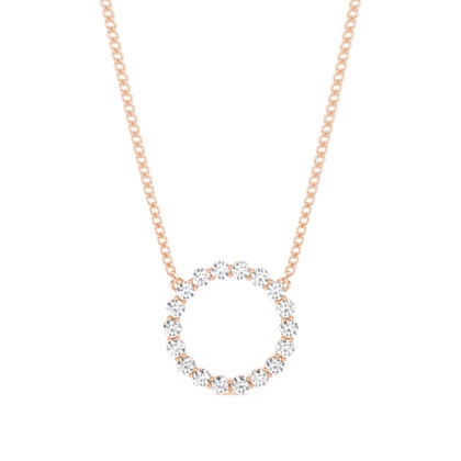 Rose Gold Diamond Pendants & Necklaces