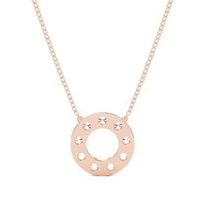 Diamant Kreis Anhänger in einer Krappenfassung