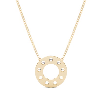 Diamant Kreis Anhänger in einer Krappenfassung