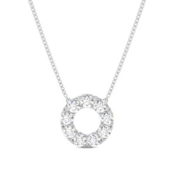Diamant Kreis Anhänger in einer Krappenfassung