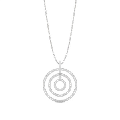 Diamant Kreis Anhänger in einer Pavefassung