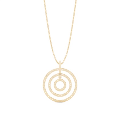 Diamant Kreis Anhänger in einer Pavefassung