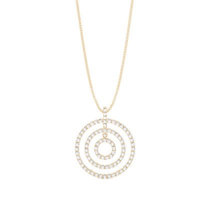 Yellow Gold Diamond Pendants & Necklaces