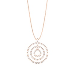 Prong Setting Round Diamond Circle Pendant