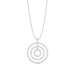 Prong Setting Round Diamond Circle Pendant
