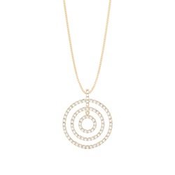 Prong Setting Round Diamond Circle Pendant
