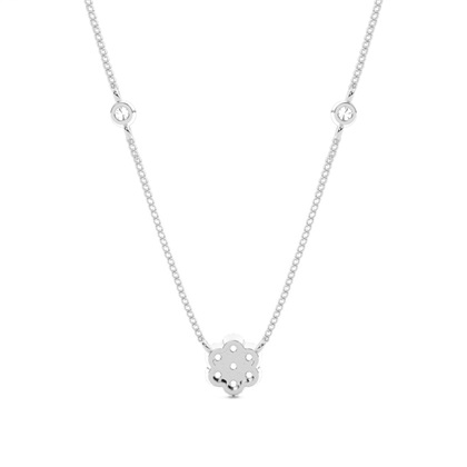 Pressure Setting Round Diamond Cluster Pendant