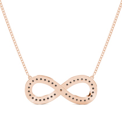 Runder Designer-Anhänger mit schwarzem Diamant in Pave-Fassung