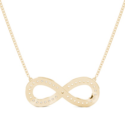 Diamant Kreis Anhänger in einer Pavefassung