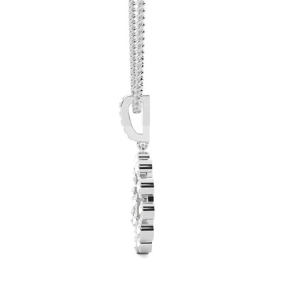 Full Bezel Setting Round Diamond Circle Pendant