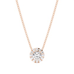 4 Prong Setting Round Diamond Cluster Pendant
