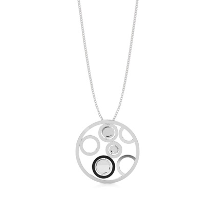 Runder Diamant Designer Anhänger in einer Pavefassung