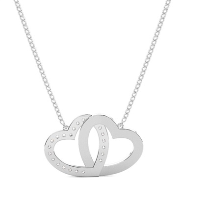 Diamant Kreis Anhänger in einer Pavefassung