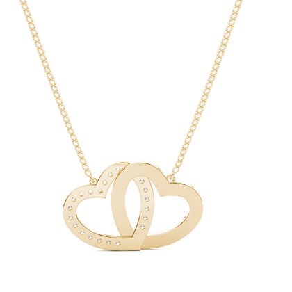 Diamant Kreis Anhänger in einer Pavefassung