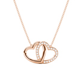 Pave Setting Round Diamond Heart Pendant