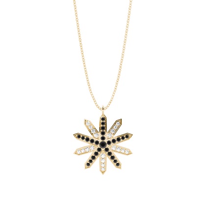 Pave Setting Round Black Diamond Designer Pendant