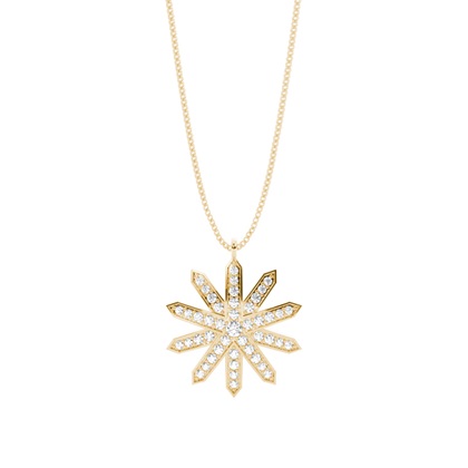 Pave Setting Round Diamond Designer Pendant