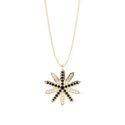 Pave Setting Round Black Diamond Designer Pendant