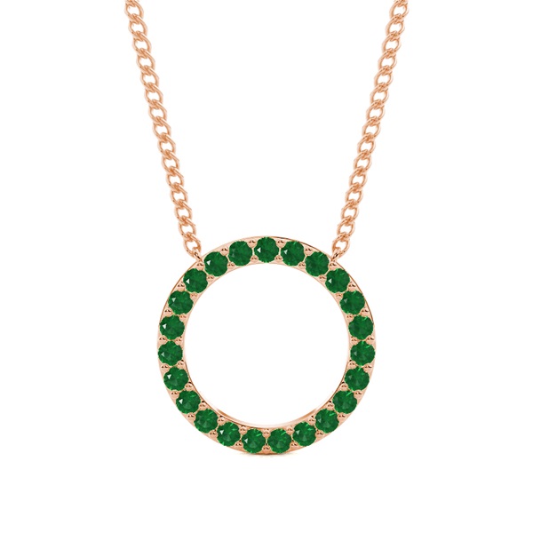 Pave Setting Round Circle Pendant