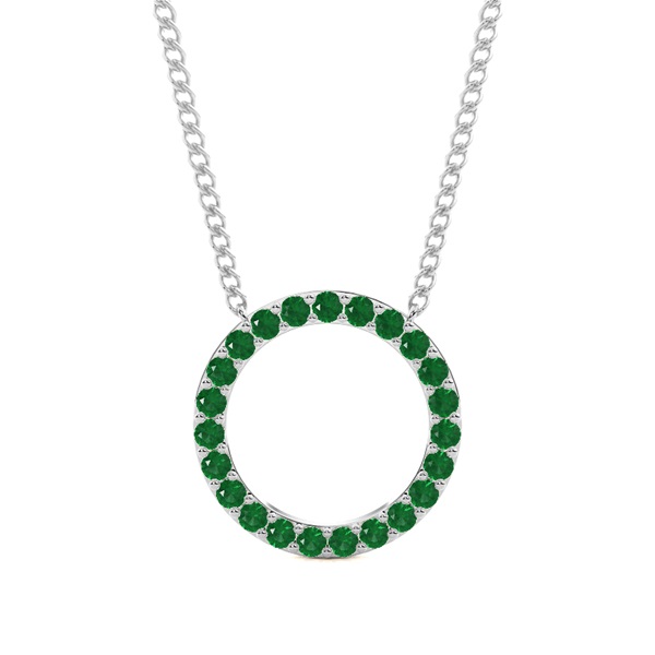 Pave Setting Round Circle Pendant