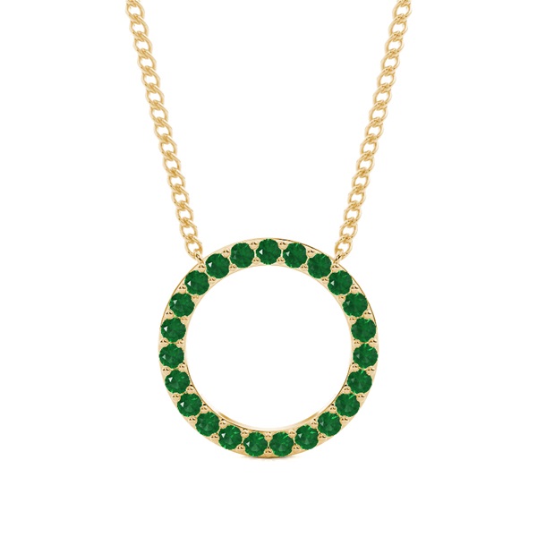 Pave Setting Round Circle Pendant