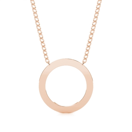 Runder Rubin-Kreis-Anhänger in Pavé-Fassung