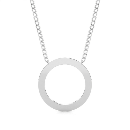 Runder Rubin-Kreis-Anhänger in Pavé-Fassung