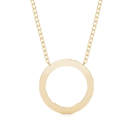 Runder Rubin-Kreis-Anhänger in Pavé-Fassung