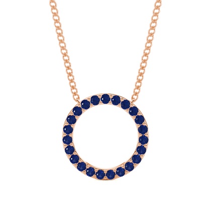 Rose Gold Circle Diamond Pendants
