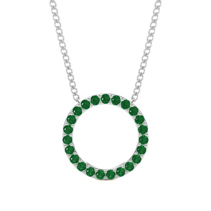 Pave Setting Round Circle Pendant