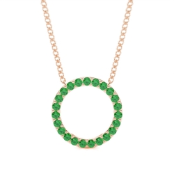 Pave Setting Round Circle Pendant