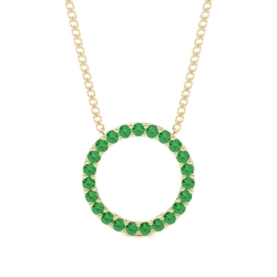 Pave Setting Round Circle Pendant