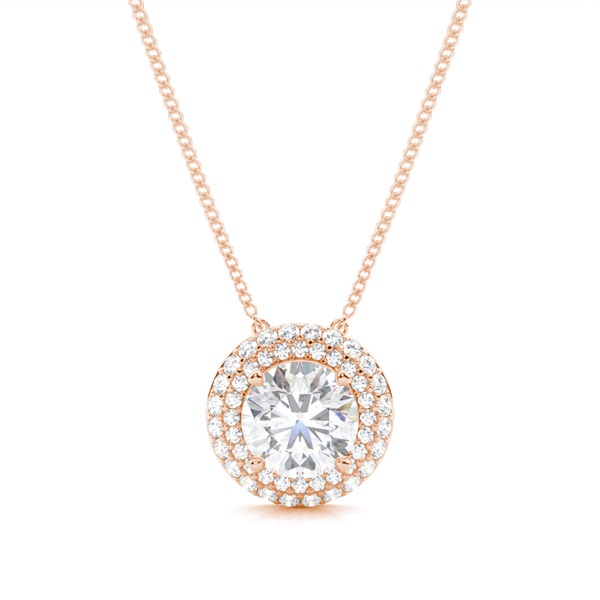 4 Prong Setting Moissanite Cluster Pendant