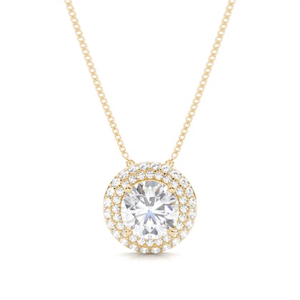 Round Moissanite Diamond Pendants