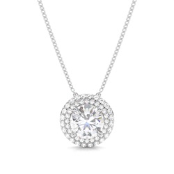 4 Prong Setting Moissanite Cluster Pendant