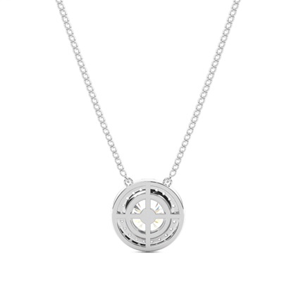 Runder Diamant Cluster Anhänger in einer Krappenfassung