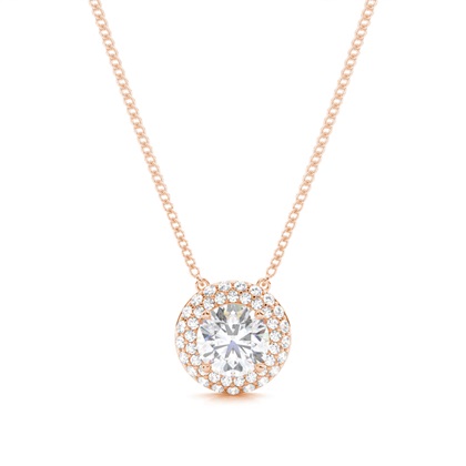 4 Prong Setting Moissanite Cluster Pendant
