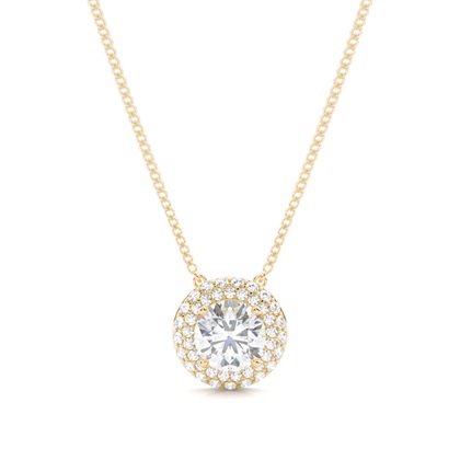 4 Prong Setting Moissanite Cluster Pendant