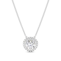 4 Prong Setting Moissanite Cluster Pendant