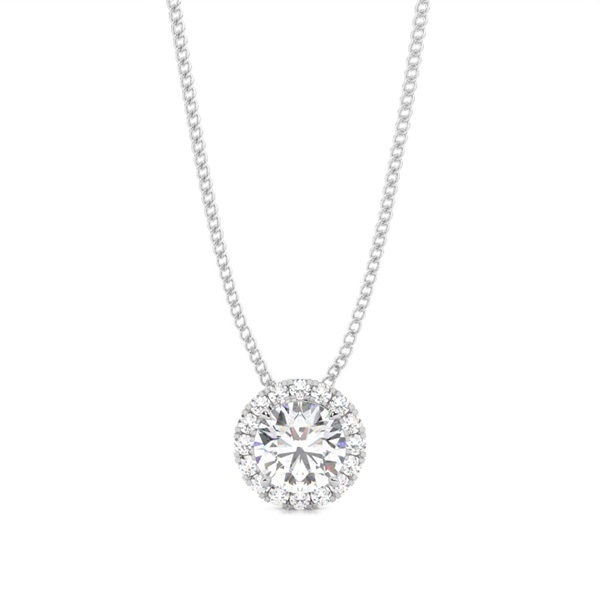 4 Prong Setting Halo Pendant