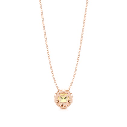 Krappen Fassung Gelber Diamant Halo Anhänger