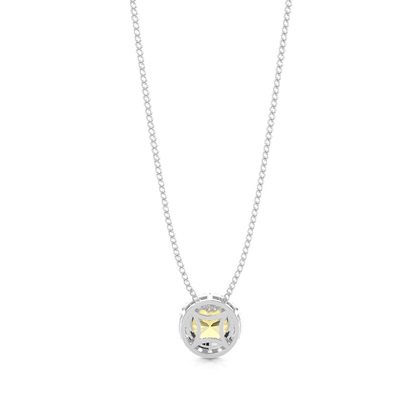 Krappen Fassung Gelber Diamant Halo Anhänger