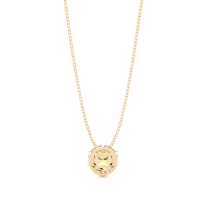 Krappen Fassung Gelber Diamant Halo Anhänger