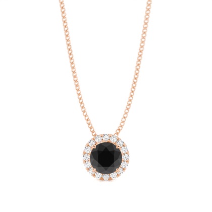 Rose Gold Cluster Diamond Pendants